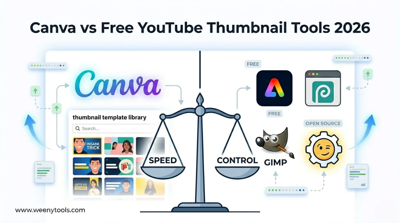 Canva vs Free YouTube Thumbnail Tools: Which is Best in 2026? - WeenyTools