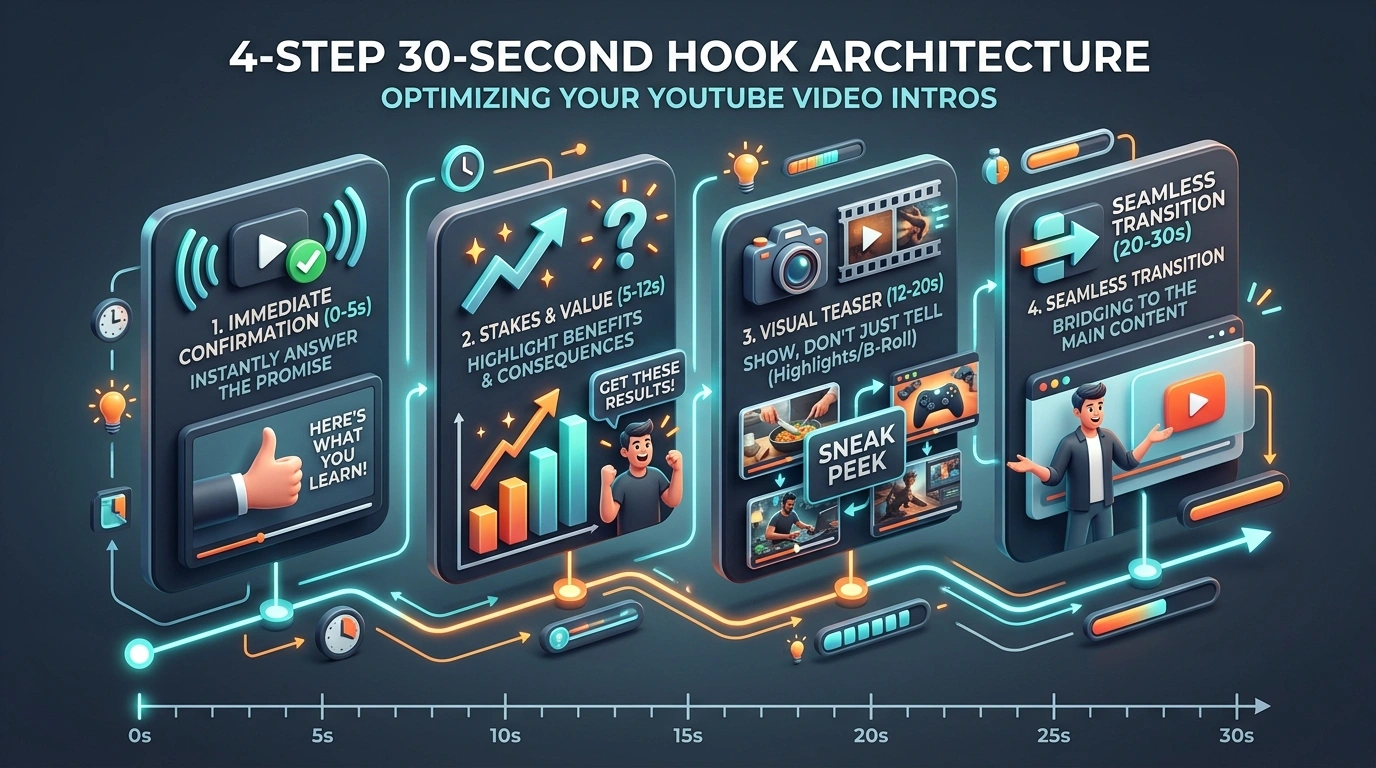 YouTube Audience Retention Hook Blueprint Infographic