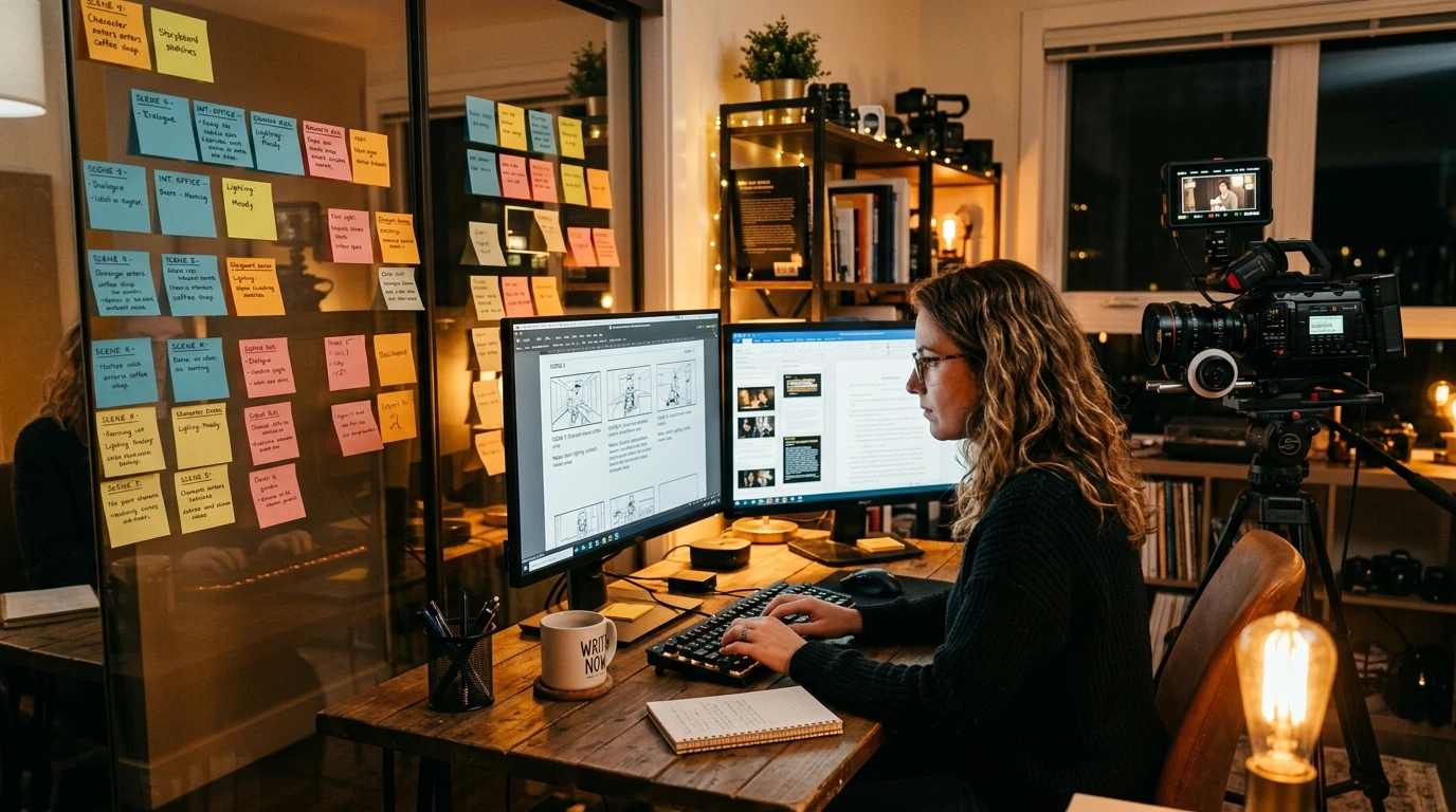 Creator Video Scriptwriting Workspace Storyboard Notes