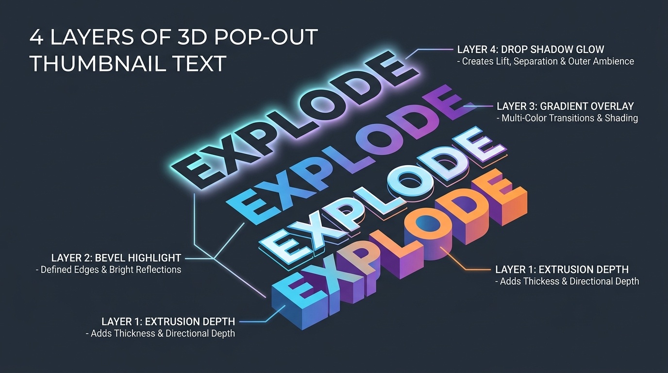 3D Thumbnail Layer Stacking & Masking Architecture