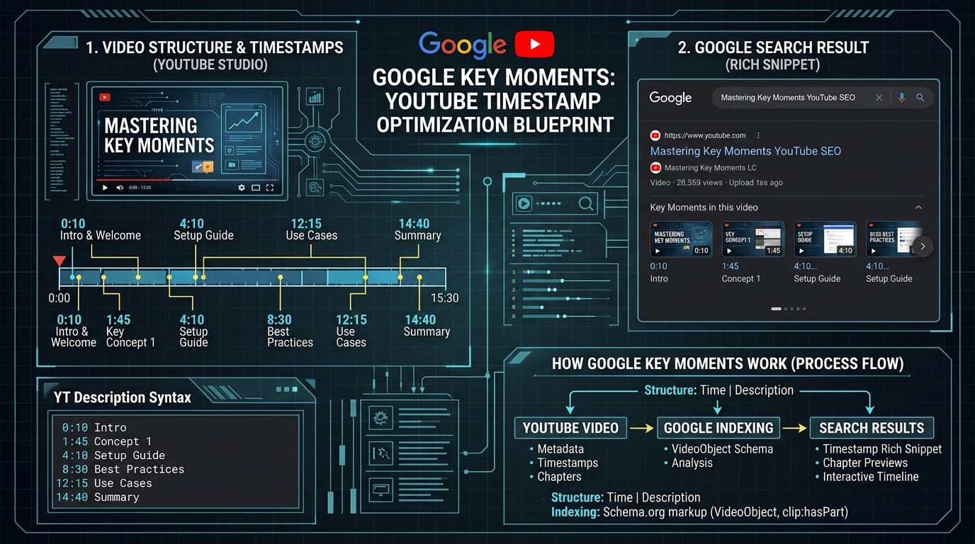 Google Key Moments and YouTube Video Chapters SEO Architecture