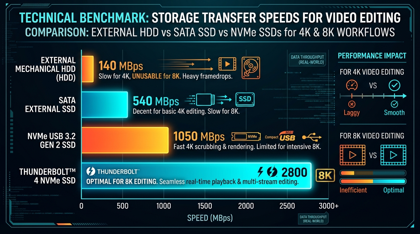 GPU VRAM Buffer Allocation and Render Cache Transfer Speed Chart
