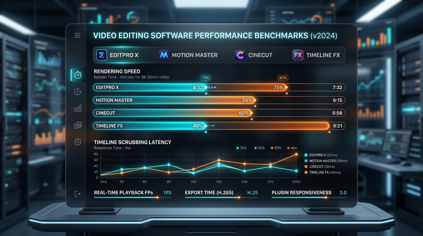 Video Editing Software Performance and Rendering Benchmark Metrics