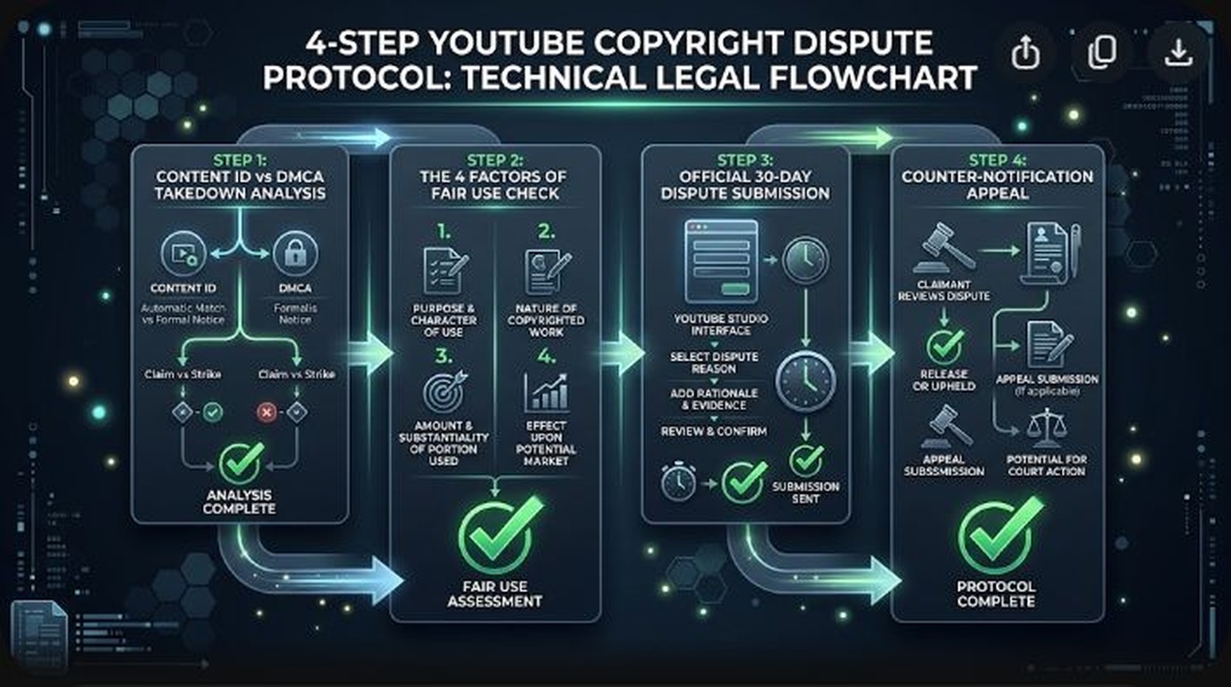 YouTube Content ID Dispute Escalation Flowchart